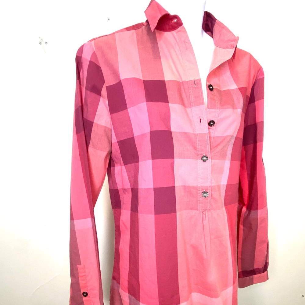 Burberry spring women’s red shirt plaid preppy